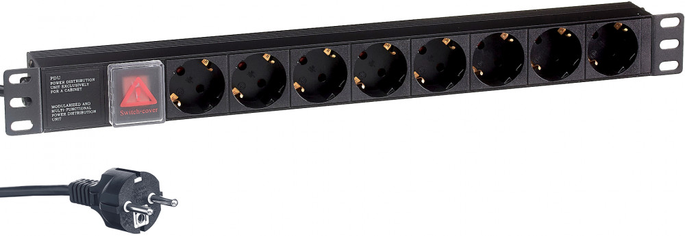   Exegate PDU-19H803 Al-8S-EU2-SW, 19",1U,, 8Schuko, , 2 (EX280842RUS)