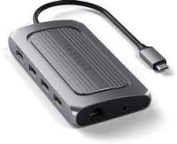 USB- Satechi USB4 Multiport Adapter with 8K HDMI (2xUSB 3.2, 1x USB 2.0, 1xUSB Type-C, 1xHDMI, RJ-45, Micro/SD, Audio Jack)   (ST-U4MA3M)