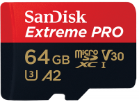   micro SDXC 64Gb Sandisk Extreme Pro UHS-I U3 V30 A2 + ADP (170/90 MB/s)