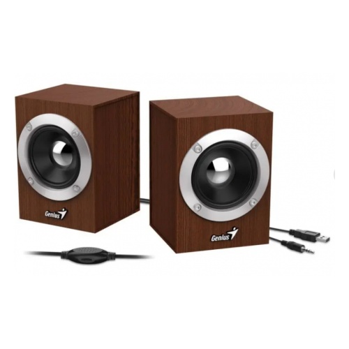  2.0 Genius SP-HF280, 2 x 3W Wood USB  (31730028400)