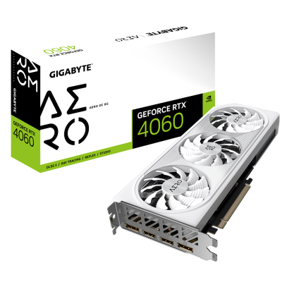  RTX4060 8GB Gigabyte AERO OC (GV-N4060AERO OC-8GD) GDDR6 128-bit DPx2 HDMIx2 3FAN RTL