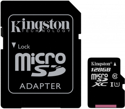   128Gb MicroSD Kingston Canvas Select Class 10 +  (SDCS/128GB)