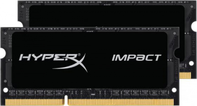     SO-DDR3 16Gb(2x8Gb) PC12800 1600MHz Kingston CL9 HX316LS9IBK2/16 HyperX Impact Black