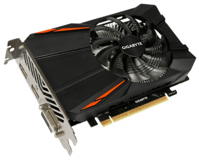 GTX1050Ti 4096Mb Gigabyte GV-N105TD5-4GD 128b GDDR5 1290/7008 DVIx1/HDMIx1/DPx1