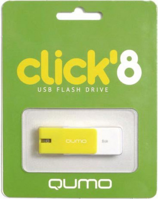 USB Flash  8Gb QUMO Click Lemon