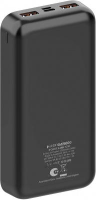   Hiper SM20000 20000mAh 2.1A 2xUSB  (SM20000 BLACK)