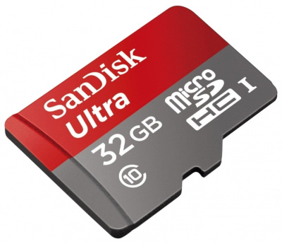 SanDisk Ultra MicroSDHC 32Gb Class10 Ultra (SD Adapter) (SDSQUNB-032G-GN3MA)