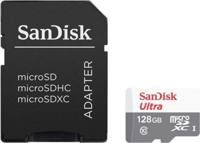   128Gb MicroSD SanDisk Ultra Class 10 +  (SDSQUNS-128G-GN6TA)