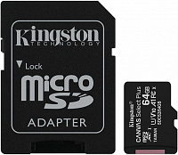   64Gb MicroSD Kingston Canvas Select Plus Class 10 + SD  (SDCS2/64GB)