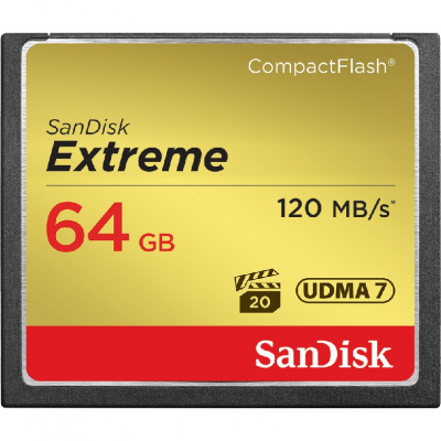   Sandisk Extreme CF 64Gb (120/85 Mb/s)