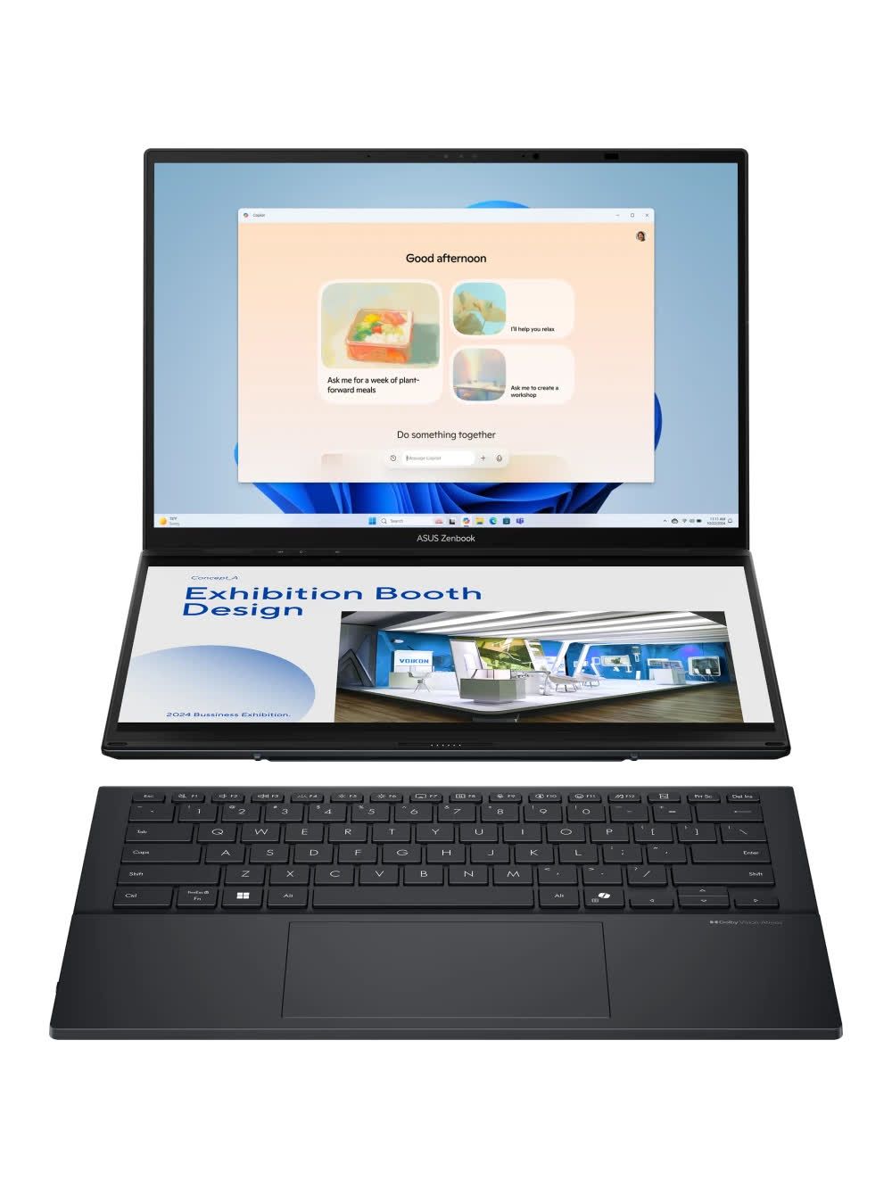 Ноутбук ASUS ZenBook Duo UX8406CA-QL460X, 14" (1920x1200) OLED/Intel Core Ultra 7 255H/16 ГБ LPDDR5X/512 ГБ SSD/Intel Arc Graphics/Windows 11 Pro, Серый (90NB14X1-M00UA0)