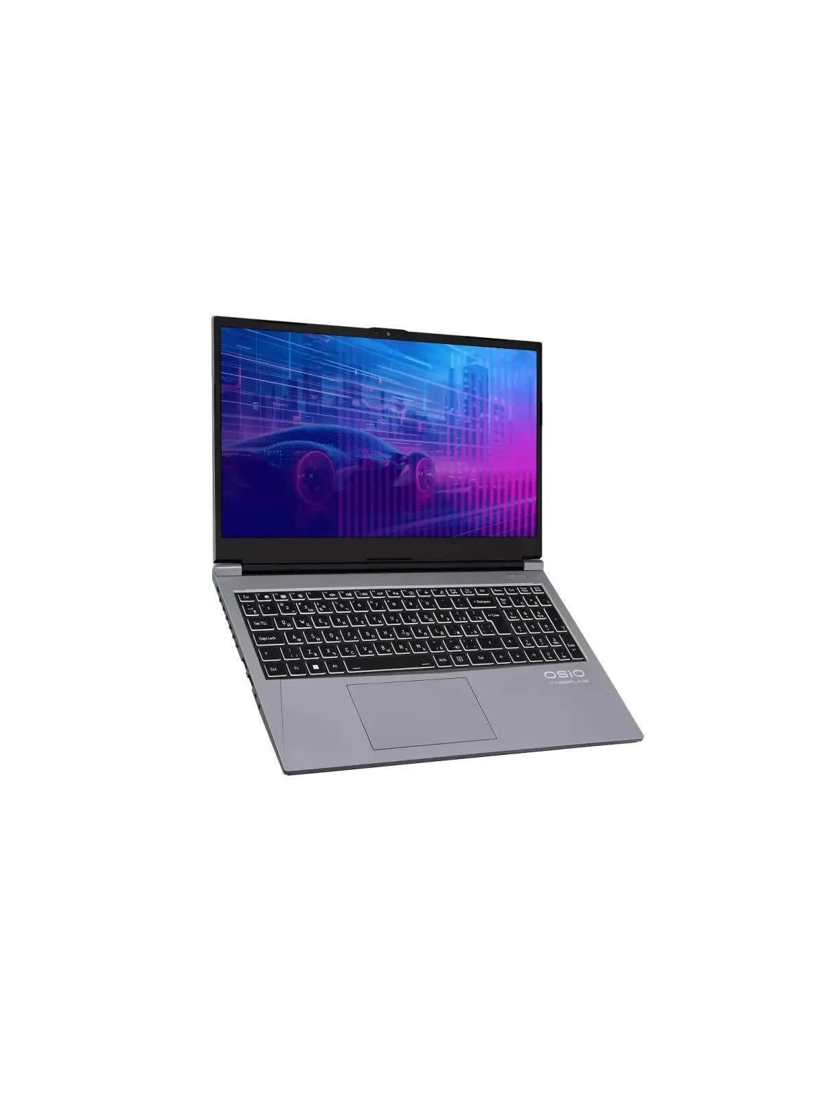 Ноутбук OSiO CyberLine C150i, 16" (1920x1080) IPS 144 Гц/Intel Core i5-12600H/16 ГБ DDR4/512 ГБ SSD/NVIDIA GeForce RTX 4060 для ноутбуков (8 Гб)/Без системы, Серый (C150i-003)