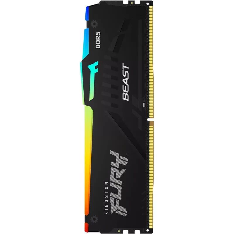Память DDR5 32GB 5600MHz Kingston KF556C40BB2A-32 Fury Beast Black Expo RGB RTL Gaming PC5-44800 CL40 DIMM 288-pin 1.25В single rank с радиатором Ret