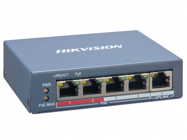 HIKVISION <DS-3E1105P-EI> Управляемый коммутатор (4UTP 100Mbps PoE)