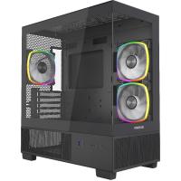 ������ Powercase Vision Micro M3B, Tempered Glass, 3x 120mm ARGB PWM Fan, ������, mATX  (CVMMB-A3)