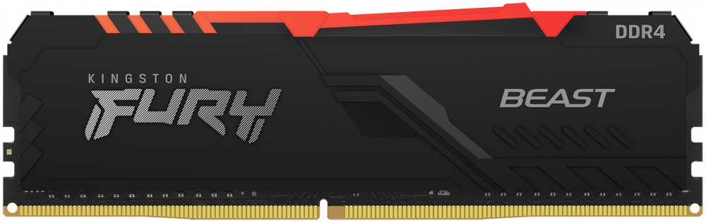   8Gb Kingston Fury Beast RGB DDR4,DIMM, 2666MHz, PC21300,CL16 (KF426C16BBA/8) (retail)