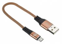 Кабель Digma USB A (m) micro USB B (m) 0.15м коричневый, круглый