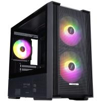 ������ 1STPLAYER AU6 ARGB Black / mATX / 2x140mm & 3x120mm ARGB fans / AU6-BK-2FA7-14-2FA7R-1FA7