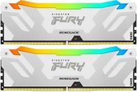  Kingston 32GB 6400MT/s DDR5 CL32 DIMM (Kit of 2) FURY Renegade RGB White XMP (KF564C32RWAK2-32)