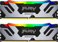   64Gb Kingston FURY Renegade RGB, DDR5, DIMM, PC51200, 6400Mhz, XMP, CL32 (Kit of 2) (KF564C32RSAK2-64) (retail)