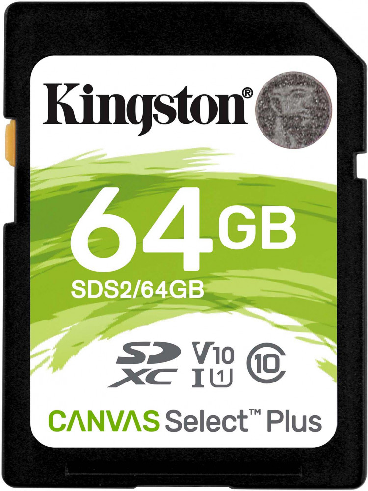   64Gb Kingston Canvas Select Plus SDXC Class 10 (SDS2/64GB)