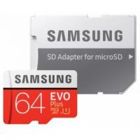 Флеш карта microSDXC 64Gb Class10 Samsung MB-MC64HA/RU EVO+ + adapter