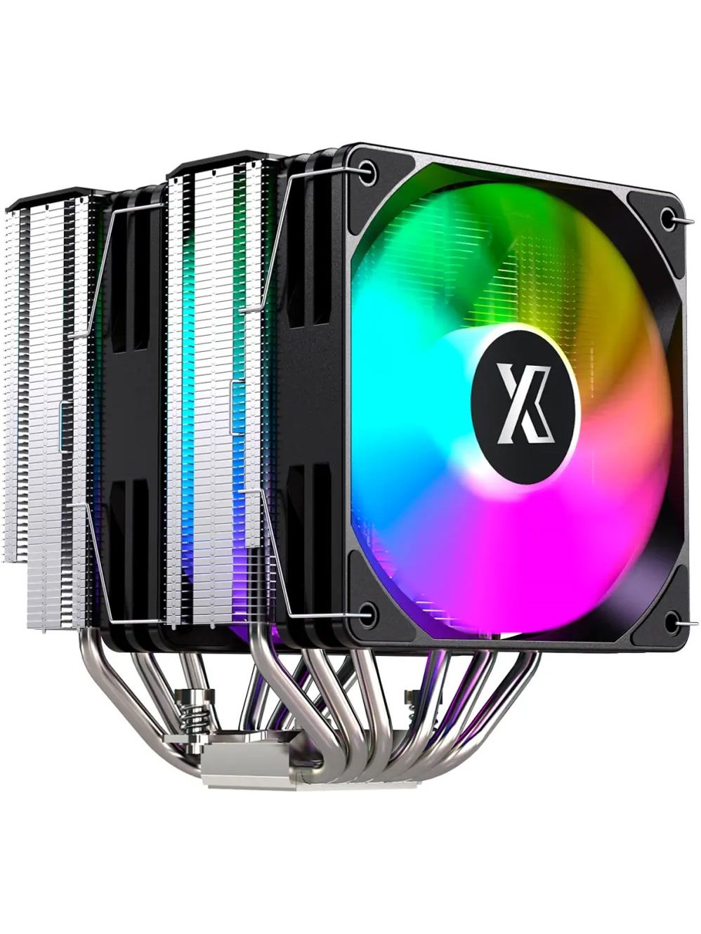 Кулер XASTRA AX620 Basic ARGB LGA1851/1700/1200/115X/AM5/AM4 (Dual Tower, TDP 265W, 6 тепл.трубок 6мм , 2x PWM 120mm ARGB ,медное основание ) RET
