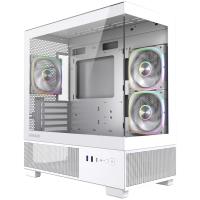 ������ Powercase Vision Micro S3W, Tempered Glass, Type-C, 3x 120mm ARGB PWM Fan, �����, mATX  (CVMMSW-A3)