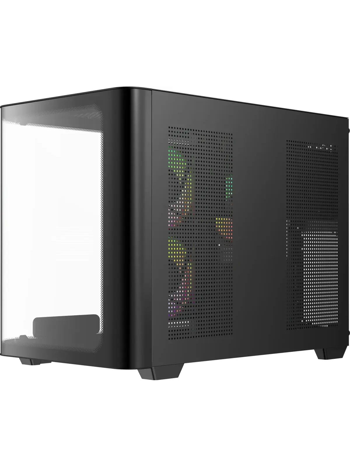 Корпус для ПК Ocypus - Iota C50 Curve ARGB Digital, mITX, mATX, 2х2.5", 1х3.5", 2xUSB3.0, Mini Tower, без БП, цвет чёрный, Iota C50 BK Curve ARGB Digital