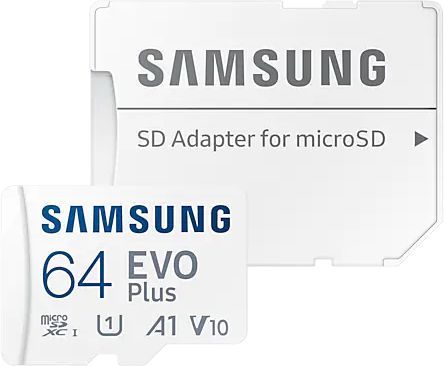 Флеш карта microSDXC 64Gb Class10 Samsung MB-MC64KA/RU EVO PLUS + adapter