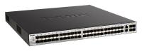  L3  D-link DGS-3130-54S/B1A 48x1000Base-X SFP, 2x10GBase-T, 4x10GBase-X SFP+, CLI, 1000Base-T Management, RJ45 Console, USB, RPS, Dying Gasp