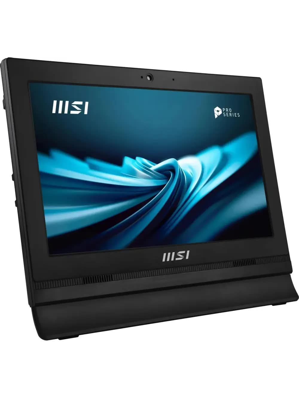 Моноблок MSI - Pro AP162T ADL-077RU, 15.6", сенсорный, Intel Processor N100 800MHz, DDR4 8 ГБ, SSD 128 ГБ, Intel UHD Graphics, Wi-Fi, Bluetooth, Card-reader, чёрный, Windows 11 Pro 64, Monoblock, 9S6-A60211-077