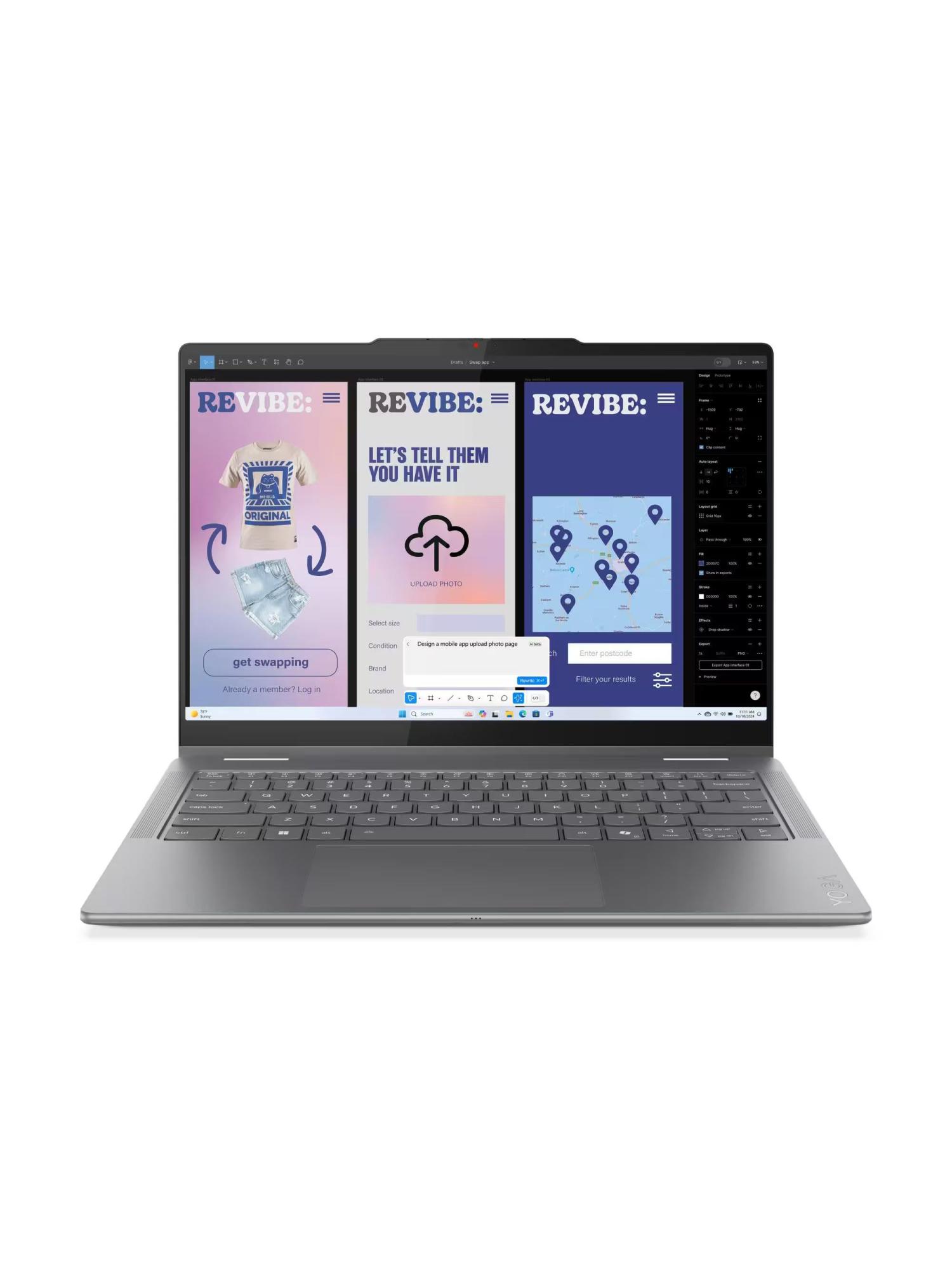 Ноутбук Lenovo Yoga 7 2-in-1 14ILL10 OLED, 14" (2880x1800) OLED 120 Гц/Intel Core Ultra 7 256V/16 ГБ LPDDR5X/512 ГБ SSD/Intel Arc Graphics/Windows 11 Home, Серый (83JQ00BLUE)