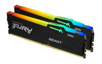 Оперативная память DDR 5 DIMM 64Gb PC44800, 5600Mhz, Kingston FURY Beast Black RGB CL40 (Kit of 2) (KF556C40BBAK2-64) (retail)