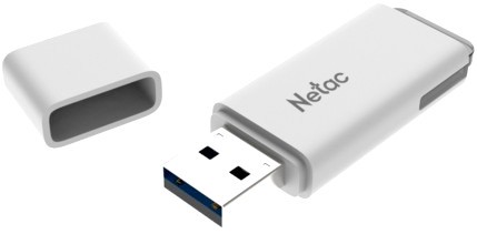 USB Flash ���������� 64Gb Netac U185 White