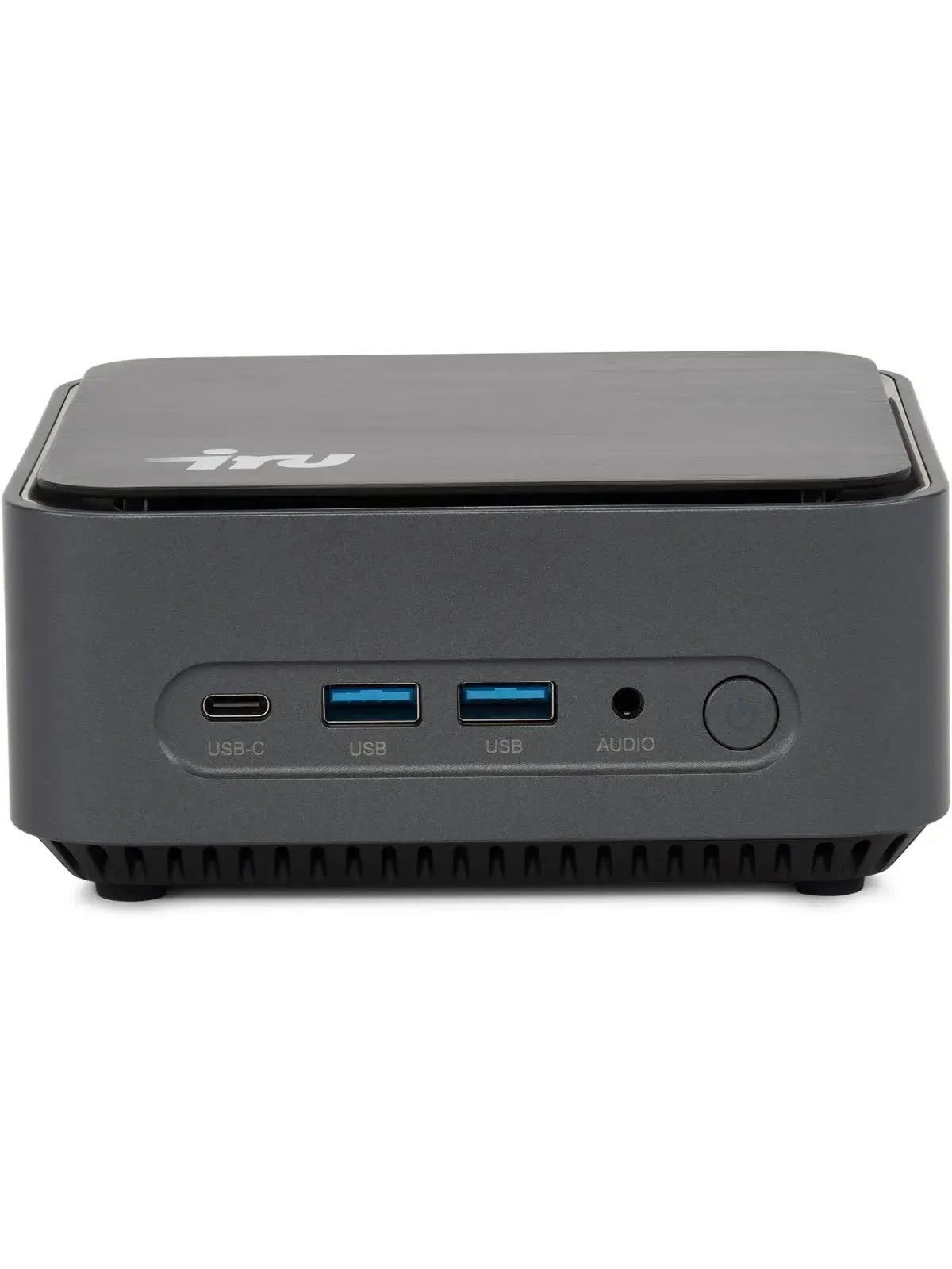 Мини-ПК iRU Planio 110ALCN slim, Intel Processor N100/8 ГБ DDR4/256 ГБ SSD/Intel UHD Graphics/Без ОС, черный (2163802)