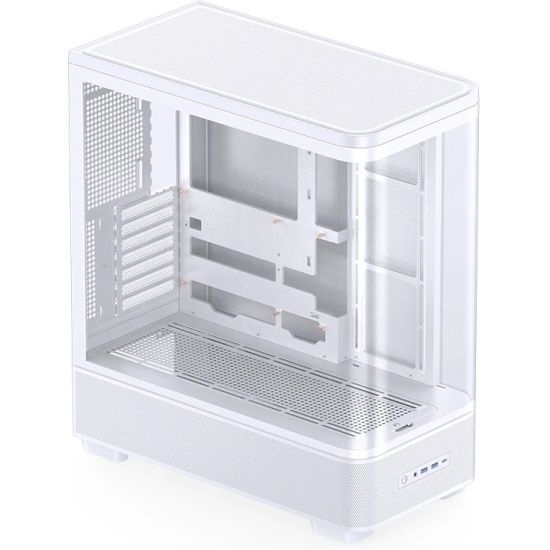 Корпус без блока питания/ Case JONSBO TK-5, Midi-Tower, TG, no fan, 2xUSB-A 3.0 + 1xUSB-C 3.2, ATX, mATX, mITX White