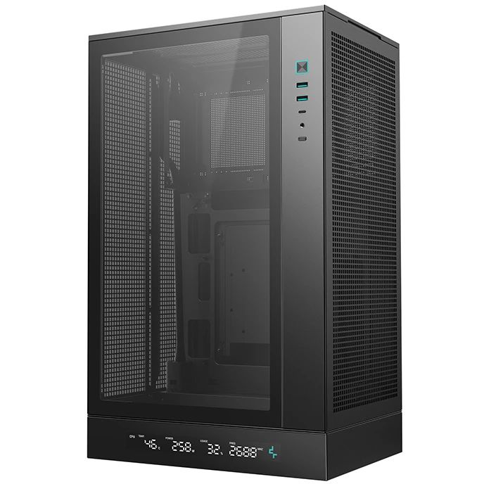 корпус Deepcool CH270 DIGITAL без БП, черный, MICRO ATX/MINI-ITX (R-CH270-BKNDM0-G-1)