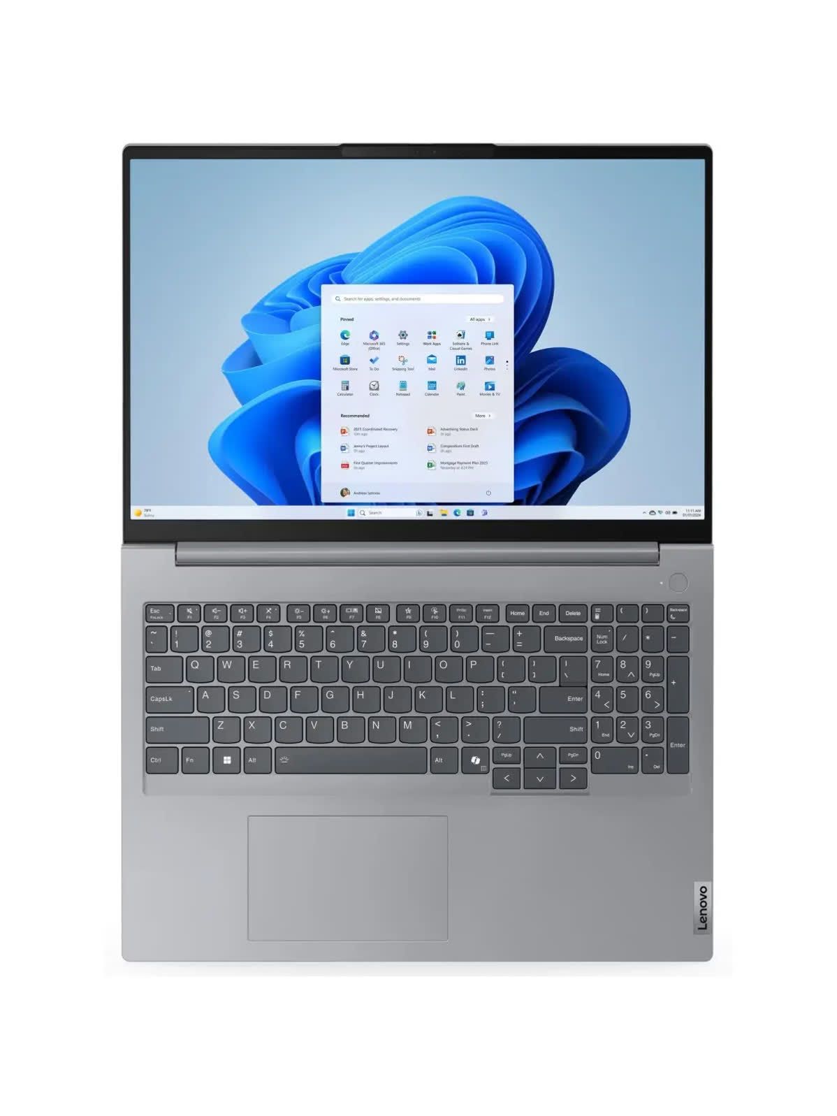 Ноутбук Lenovo ThinkBook 16 G7 AHP, 16" (2560x1600) IPS 120 Гц/AMD Ryzen 7 8745H/16 ГБ DDR5/512 ГБ SSD/AMD Radeon Graphics/Windows 11 Home, Серый (21MU0006CD)