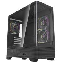 ������ Powercase Vision Micro M6B, Curved Glass, Type-C, 3x 120mm ARGB PWM Fan, ������, mATX  (CVMM6B-A3)