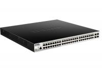   2  D-Link DGS-1210-52MP/ME/B2A PROJ  48  10/100/1000Base-T  4  1000Base-X SFP ( 1-8 PoE 802.3af/at,  9-48 PoE 802.3af, PoE‑ 370 ).