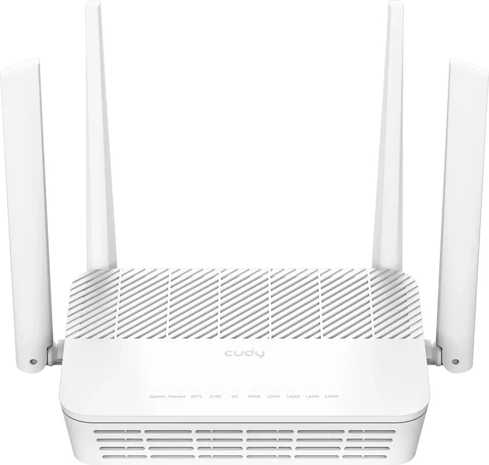 Wi-Fi роутер Cudy WR3000S, Wi-Fi 6, AX3000, 2.4/5ГГц, 4 LAN, белый