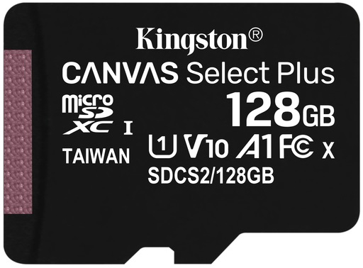   128Gb MicroSD Kingston Canvas Select Plus Class 10 (SDCS2/128GBSP)