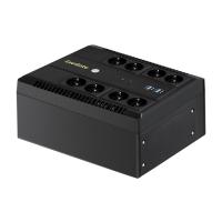  ExeGate NEO NNB-850.LED.AVR.8SH.CH, 850VA/510W, LED, AVR, 8Schuko, 4USB-  , Black