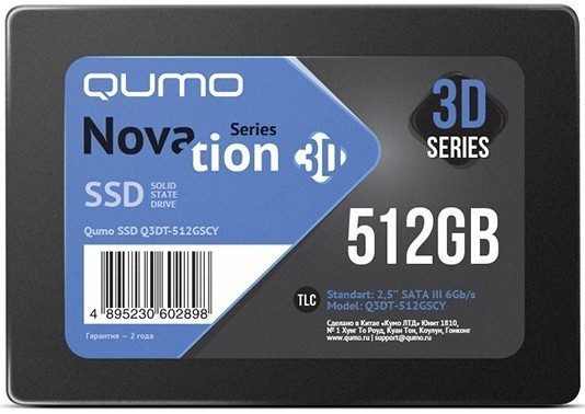 Накопитель SSD 512Gb QUMO Novation (Q3DT-512GSCY)