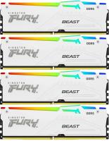  / Kingston 128GB 5200MT/s DDR5 CL40 DIMM (Kit of 4) FURY Beast White RGB XMP (KF552C40BWAK4-128)