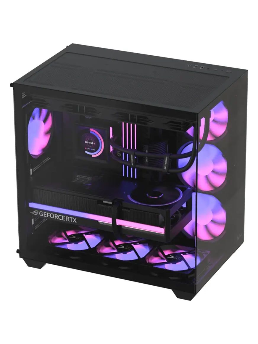 Корпус для ПК Formula V - Crystal Z2 Plus AR V2, E-ATX, 1xUSB2.0, 1xUSB3.0, Midi Tower, без БП, цвет чёрный, CRYSTAL Z2 PLUS BLACK AR V2