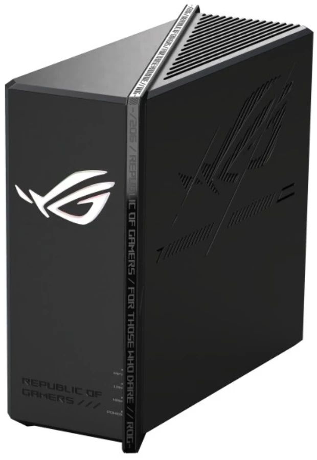Беспроводной маршрутизатор Asus - ROG STRIX GS-BE18000, 2.4, 5 и 6 ГГц, 11529Мб/с, IEEE 802.11 a/b/g/n/ac/ax/be, 7x RJ-45, 2.5 Гб/с, mac address filtering, 8 antennas, 1-USB, чёрный, GS-BE18000
