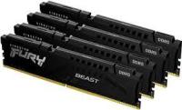  64Gb Kingston FURY Beast Black, DDR5, DIMM, PC48000, 6000Mhz, CL40 (Kit of 4) (KF560C40BBK4-64) (retail)