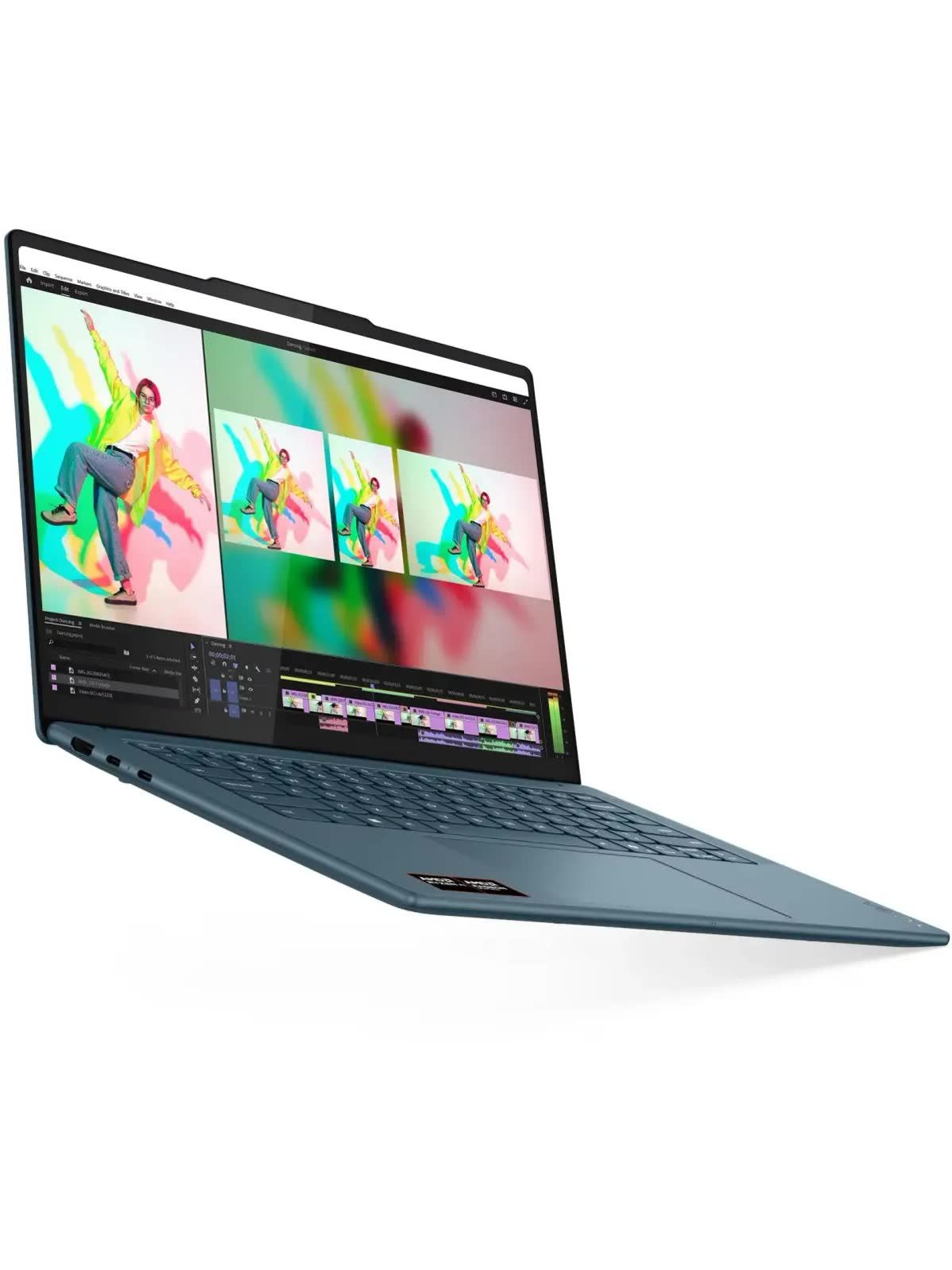 Ноутбук Lenovo Yoga Slim 7 14AKP10, 14.5" (2944x1840) OLED 90 Гц/AMD Ryzen AI 7 350/32 ГБ DDR5/1024 ГБ SSD/AMD Radeon Graphics/Без системы, Бирюзовый (83KG0013RK)
